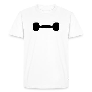 Haltère - T-shirt Premium bio Homme - blanc - Devant - Nico (187cm)