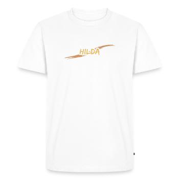 Cadeau à Hilda - T-shirt Premium bio Homme - blanc - Devant - Nico (187cm)