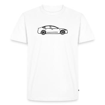 Modèle dessiné 3 - T-shirt Premium bio Homme - blanc - Devant - Nico (187cm)