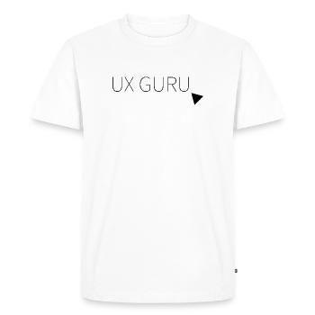 Gourou UX - T-shirt Premium bio Homme - blanc - Devant - Nico (187cm)