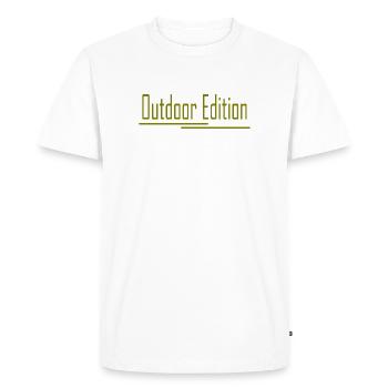 Outdoor Edition, Adventure, Sports, Fun, Gift - Men's Premium Organic T-Shirt - white - Front - Nico (187cm)