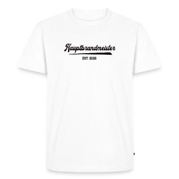 Chef des pompiers 2026 Anniversaire du chef des pompiers FFW - T-shirt Premium bio Homme - blanc - Devant - Nico (187cm)