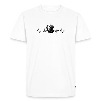 Battement cardiaque ECG Golden Retriever - T-shirt Premium bio Homme - blanc - Devant - Nico (187cm)