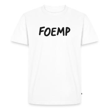 Foemp, T-shirt en dialecte flamand occidental - T-shirt Premium bio Homme - blanc - Devant - Nico (187cm)