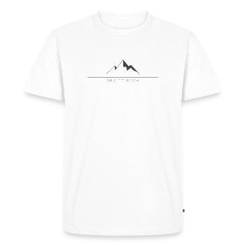 Pic Silencieux Gris Foncé - T-shirt Premium bio Homme - blanc - Devant - Nico (187cm)