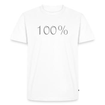 100 % - T-shirt Premium bio Homme - blanc - Devant - Nico (187cm)