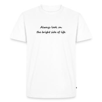 Bright Side of Life - Men's Premium Organic T-Shirt - white - Front - Nico (187cm)