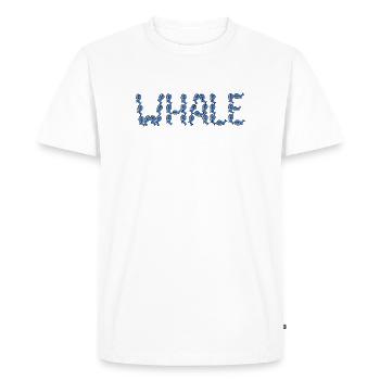 Whale typography - Men's Premium Organic T-Shirt - white - Front - Nico (187cm)