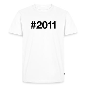 15e anniversaire du millésime 2011 - T-shirt Premium bio Homme - blanc - Devant - Nico (187cm)