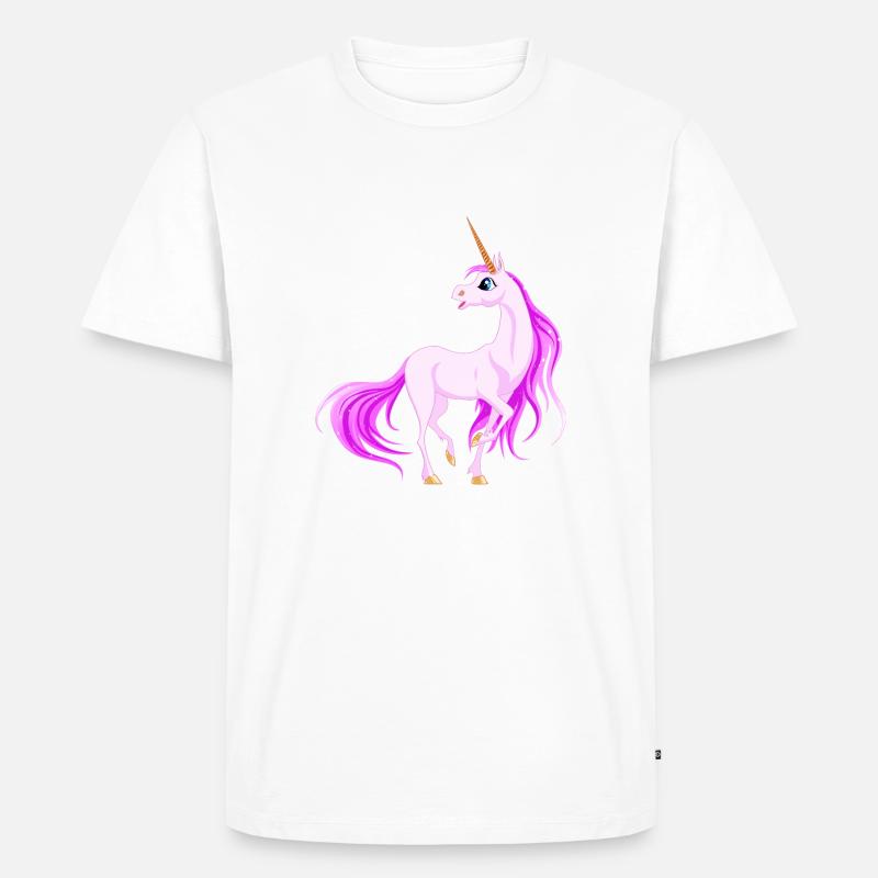 Einhorn - Männer Premium Bio T-Shirt - Weiß