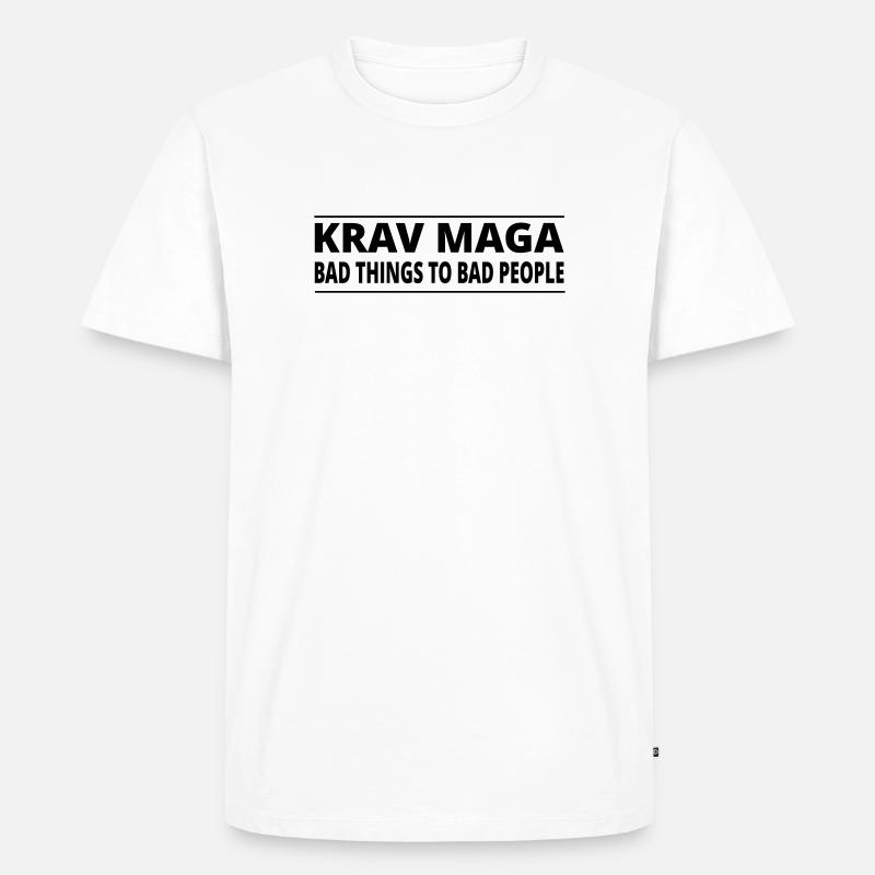 KravMaga | BAD THINGS - Männer Premium Bio T-Shirt - Weiß