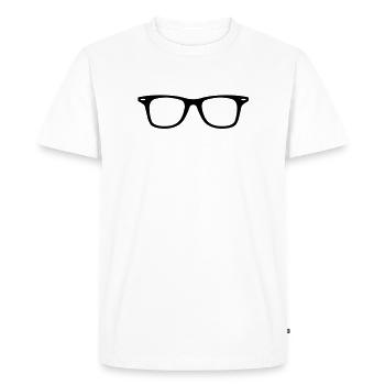 lunettes de hippie ballot - T-shirt Premium bio Homme - blanc - Devant - Nico (187cm)