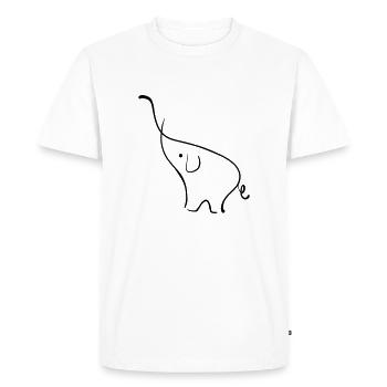 Elephant - Men's Premium Organic T-Shirt - white - Front - Nico (187cm)