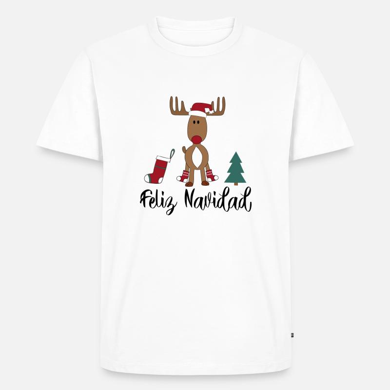 Weihnachten spanisch - Männer Premium Bio T-Shirt - Weiß