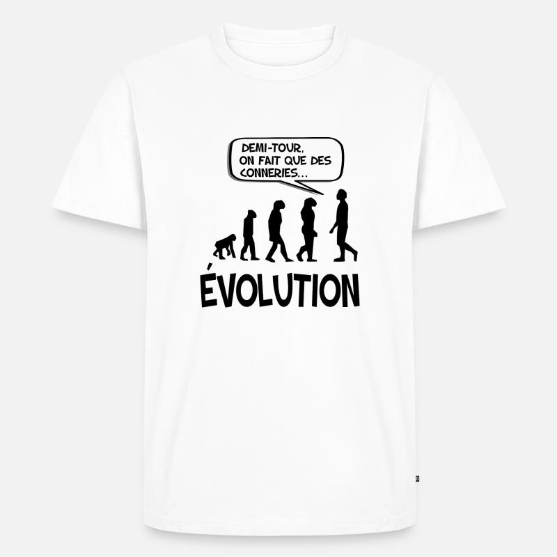évolution - T-shirt Premium bio Homme - blanc