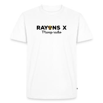 Rayons X Manip radio Danger Logo de Radiologie - T-shirt Premium bio Homme - blanc - Devant - Nico (187cm)