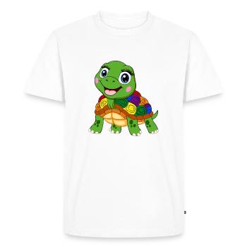 arc-en-ciel tortue lgbt tank animal lgbtqia - T-shirt Premium bio Homme - blanc - Devant - Nico (187cm)