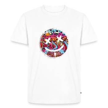 Graffiti style Splash hip hop couleurs peintre couleur - T-shirt Premium bio Homme - blanc - Devant - Nico (187cm)