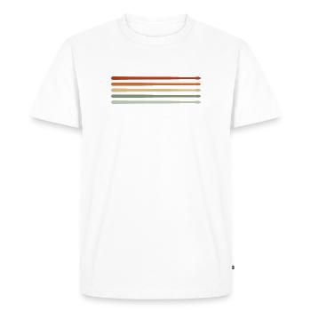 Batterie Pilons Batteur - T-shirt Premium bio Homme - blanc - Devant - Nico (187cm)