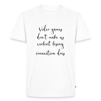 sayings gaming mode female hero bday soccer - Men's Premium Organic T-Shirt - white - Front - Nico (187cm)