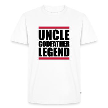 Uncle Godfather Legend Quote - Men's Premium Organic T-Shirt - white - Front - Nico (187cm)