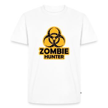 citation d’Halloween de chasseur de zombies - T-shirt Premium bio Homme - blanc - Devant - Nico (187cm)