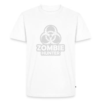 chasseur de zombies citation d’Halloween - T-shirt Premium bio Homme - blanc - Devant - Nico (187cm)