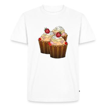 Cakes - Men's Premium Organic T-Shirt - white - Front - Nico (187cm)