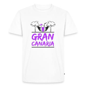 Grande Canarie - T-shirt Premium bio Homme - blanc - Devant - Nico (187cm)