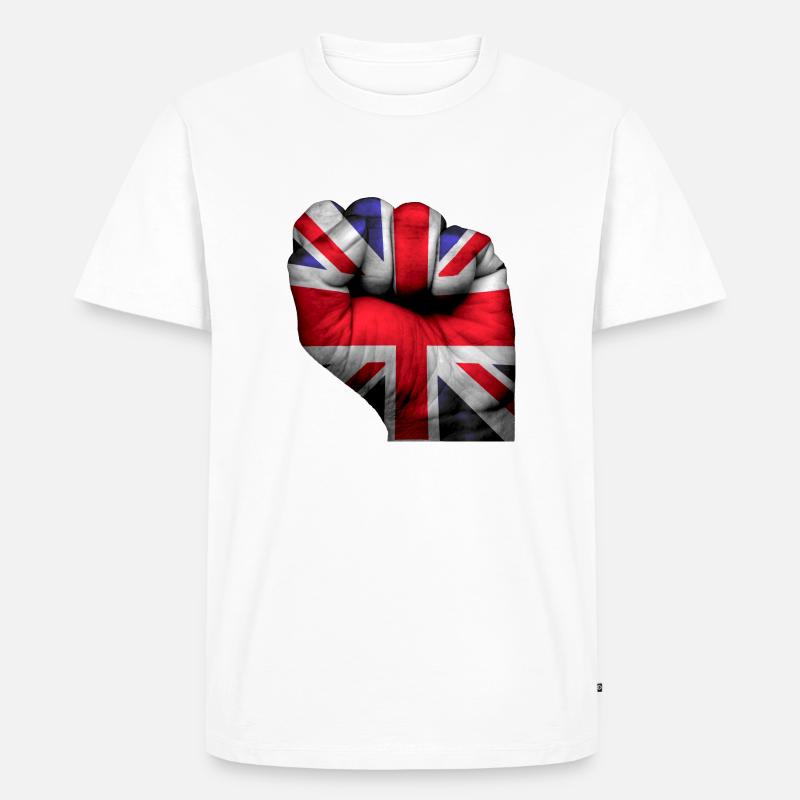 Faust England - Männer Premium Bio T-Shirt - Weiß