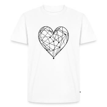 Creative ornate heart for valetnine day - Men's Premium Organic T-Shirt - white - Front - Nico (187cm)