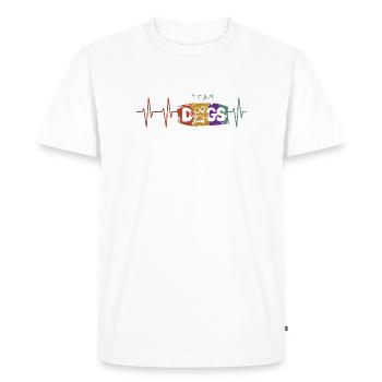 Team Dogs Heartbeat Pulse Icon Dog Dogs Icon - Men's Premium Organic T-Shirt - white - Front - Nico (187cm)