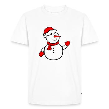 bonhomme de neige - T-shirt Premium bio Homme - blanc - Devant - Nico (187cm)
