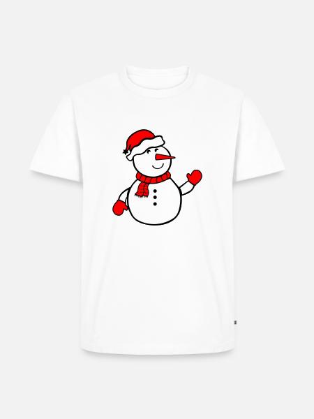 snowman - Men's Premium Organic T-Shirt - white