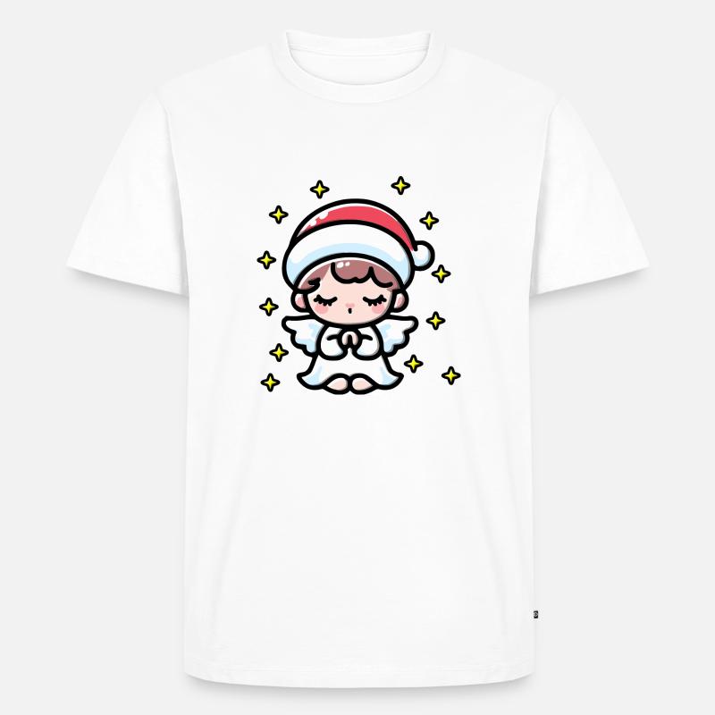 Weihnachtsengel - Männer Premium Bio T-Shirt - Weiß