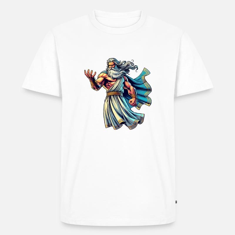 zeus comic 1 - Männer Premium Bio T-Shirt - Weiß