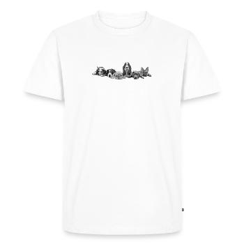 Canine - T-shirt Premium bio Homme - blanc - Devant - Nico (187cm)
