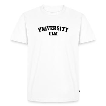 Université d’Ulm - T-shirt Premium bio Homme - blanc - Devant - Nico (187cm)