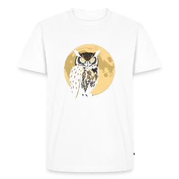 Hibou - T-shirt Premium bio Homme - blanc - Devant - Nico (187cm)