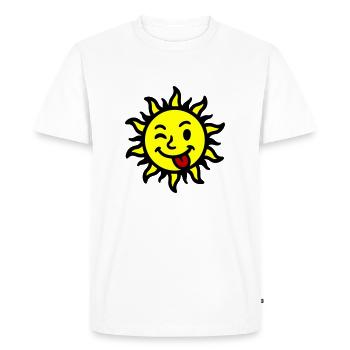 Sun Comic Summer - Men's Premium Organic T-Shirt - white - Front - Nico (187cm)