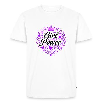 Le dicton du pouvoir des filles - T-shirt Premium bio Homme - blanc - Devant - Nico (187cm)