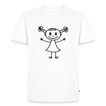 T-shirt pour enfant pour fille - Concevez simplement le vôtre - T-shirt Premium bio Homme - blanc - Devant - Nico (187cm)