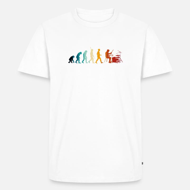 Evolution der Batterie - Männer Premium Bio T-Shirt - Weiß