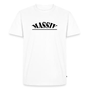Massif - T-shirt Premium bio Homme - blanc - Devant - Nico (187cm)