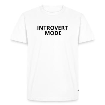 INTROVERT MODE – Minimal Unisex Apparel - Men's Premium Organic T-Shirt - white - Front - Nico (187cm)