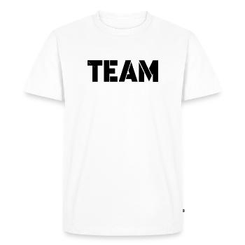 Team - Men's Premium Organic T-Shirt - white - Front - Nico (187cm)