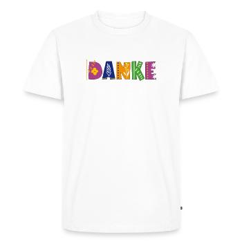 Merci - T-shirt Premium bio Homme - blanc - Devant - Nico (187cm)
