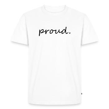 proud - T-shirt Premium bio Homme - blanc - Devant - Nico (187cm)