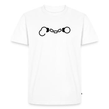 Handcuffs - © roil - Men's Premium Organic T-Shirt - white - Front - Nico (187cm)