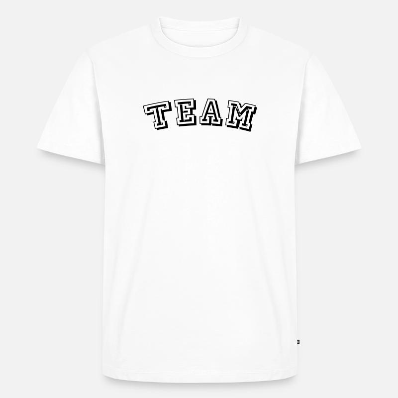 TEAM Design - Männer Premium Bio T-Shirt - Weiß